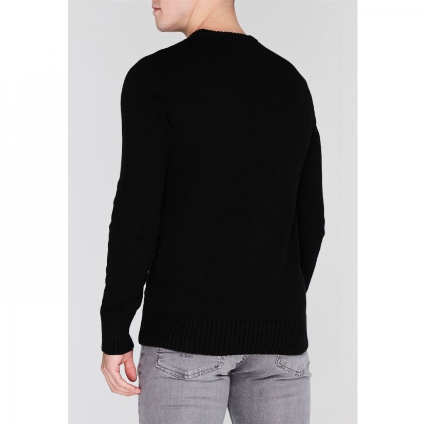 Firetrap Galaxade Knit Jumper Mens Black