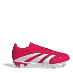 adidas Predator League Juniors Soft Ground Football Boots Red/White