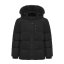 SoulCal Kids' Double Zip Detachable Faux Fur Hood Fleece Lined Short Puffer Jacket Black