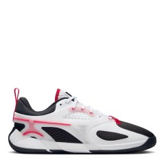 Nike Heir Basketball Trainers Adults Wht/Blk/Red