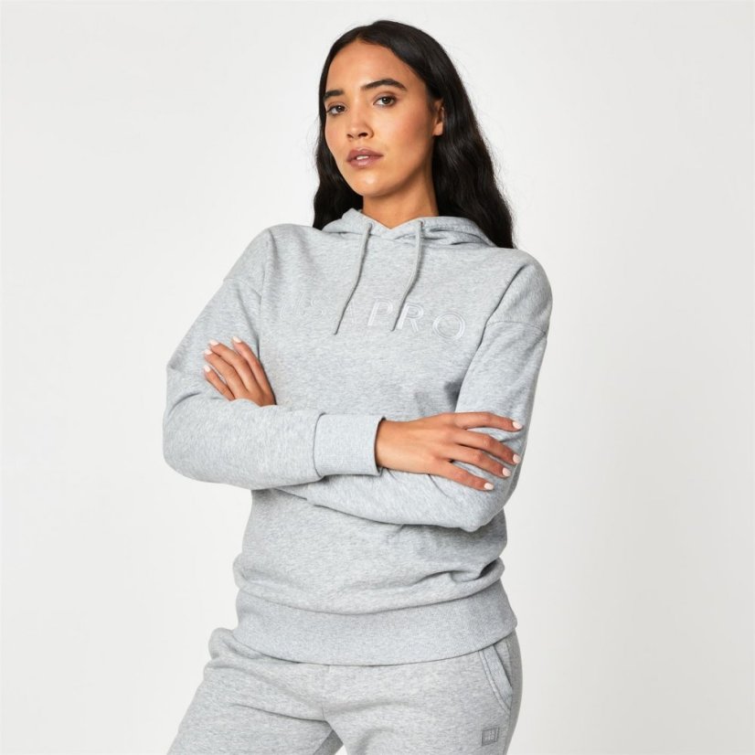 USA Pro Classic Logo Hoodie Grey Marl