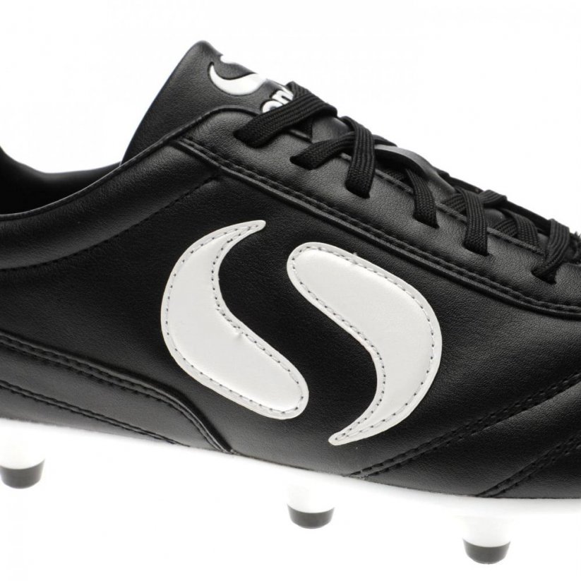 Sondico Strike Firm Ground Football Boots Black/White