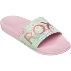 Roxy Women's Slippy Flip Flops Green Pink