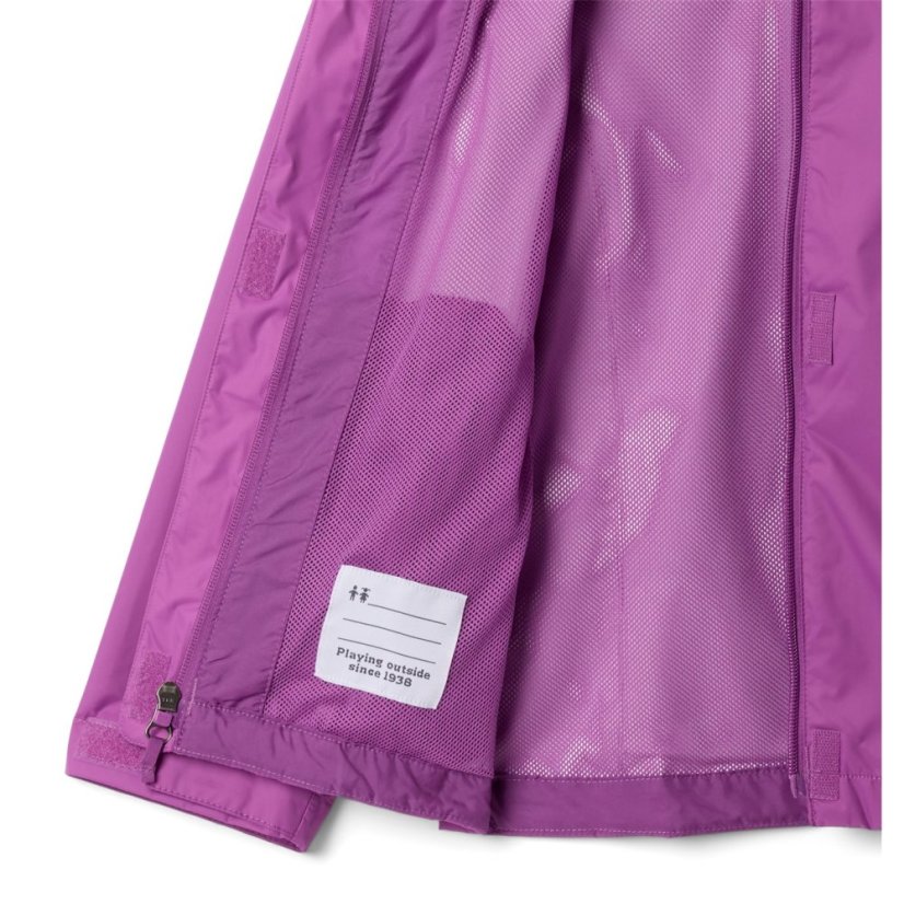 Columbia Kids' Arcadia Hooded Packable Waterproof Jacket Razzle