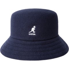 KANGOL Wool Lahinch Seamless Knitted Bucket Hat Navy