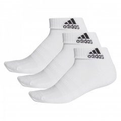 adidas 3 Pack Ankle Socks Unisex Juniors White