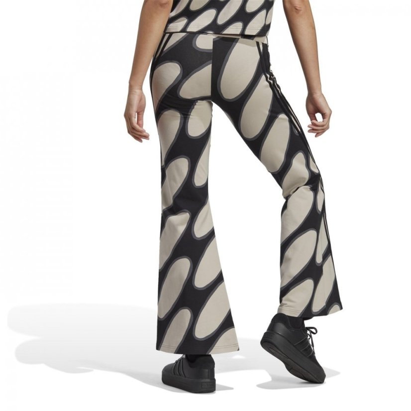 adidas x Marimekko Future Icons Flared Leggings Womens L Brwn/Bk/Gry