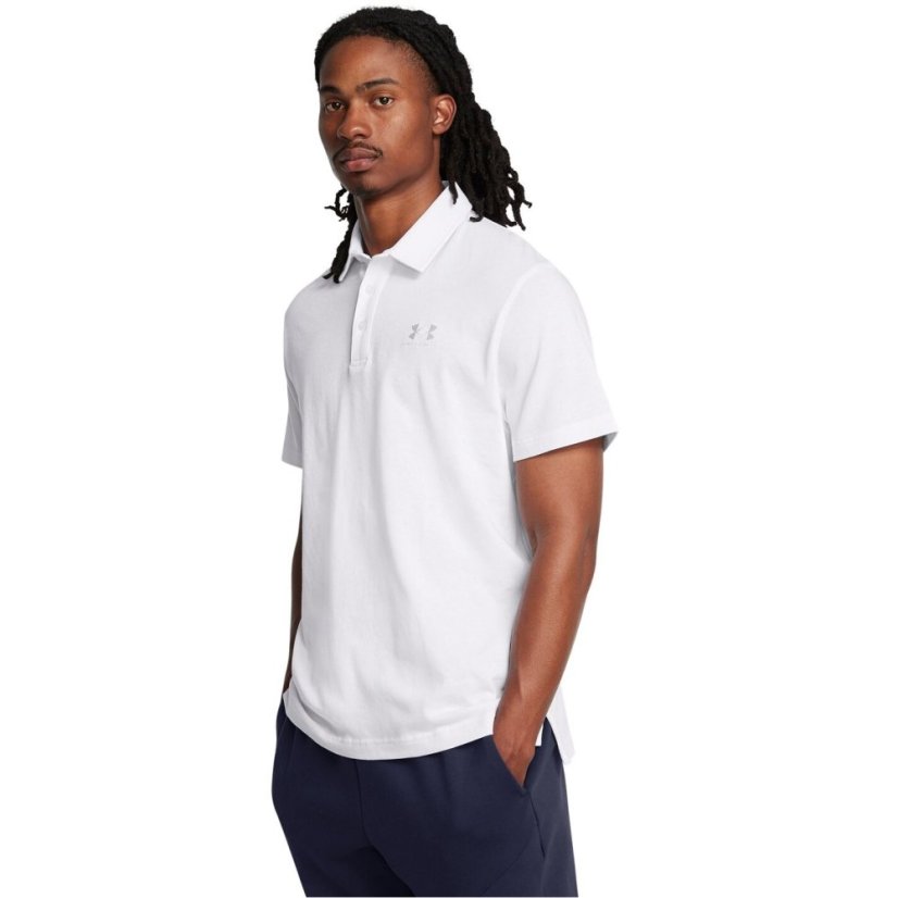 Under Armour Armour Ua Icon pánske polo tričko White