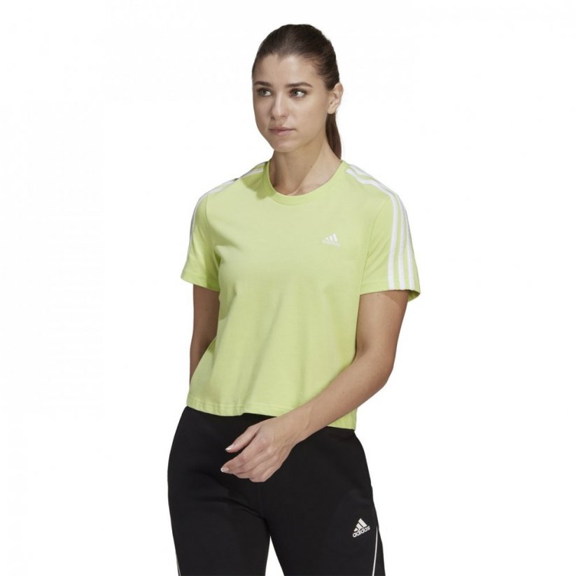 adidas 3S Crop dámske tričko Lime