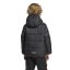adidas Kids' Essentials 3-Stripes Water-Repellent Long Sleeve Puffer Jacket Black/White