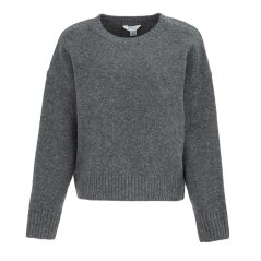 Miso Ladies Crew Neck Long Sleeve Sweater Charcoal