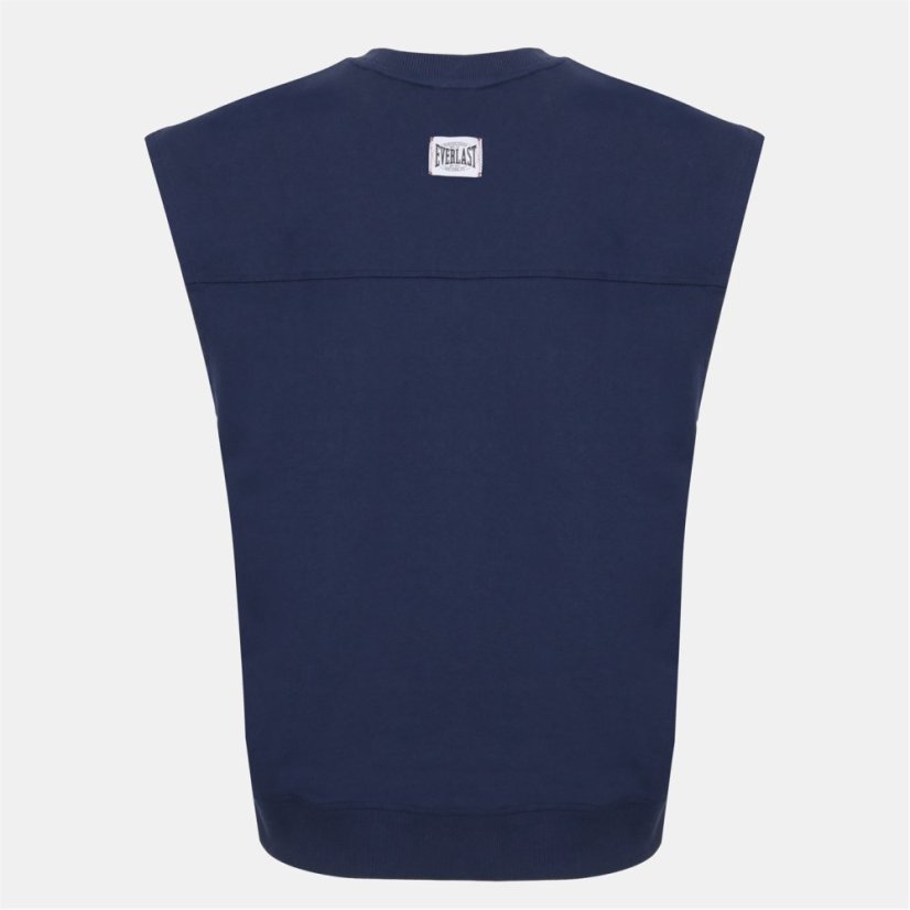 Everlast Men's Cotton Sleeveless Oversized Fit Crew Sweatshirt Navy