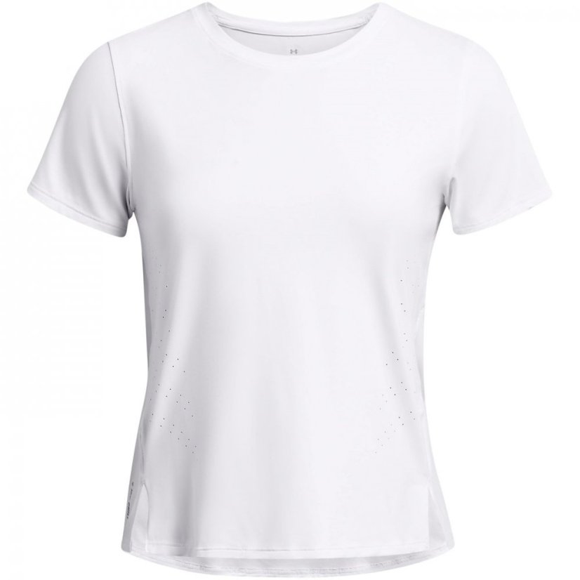 Under Armour Women's Launch Elite Long-Sleeve Performance Gym Top White/Reflectiv