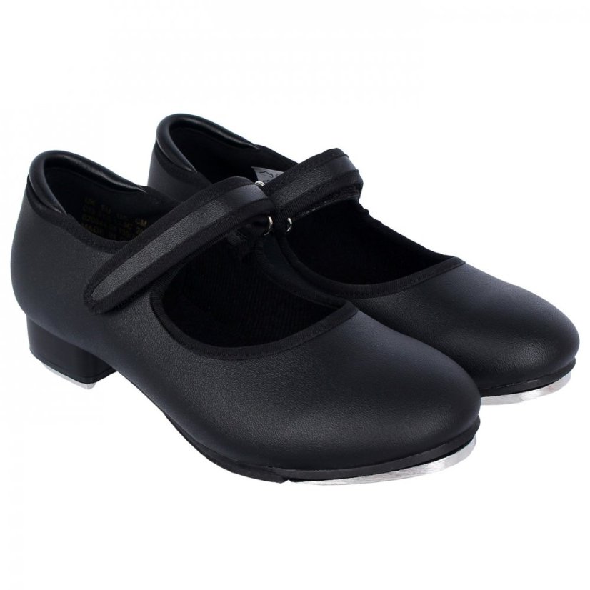 Slazenger PU Velcro Childrens Tap Shoe Black