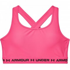 Under Armour Armour Medium Support Crossback Bra Womens Cerise/Black
