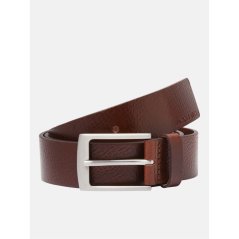 Jack and Jones Men's Leather Belt Brown Stone