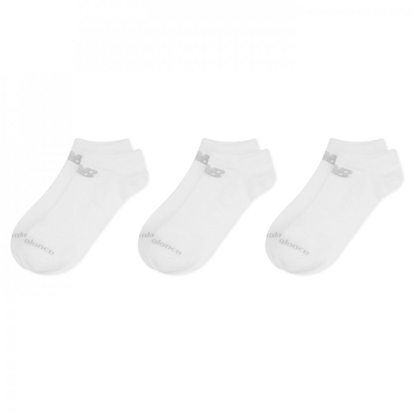 New Balance 3 Pack No Show Socks White