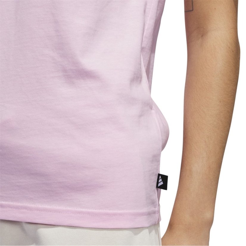 adidas Women's Elemental Floral T-Shirt Clear Pink