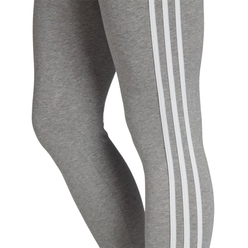 adidas Essentials 3 Stripe Leggings Womens Med Grey