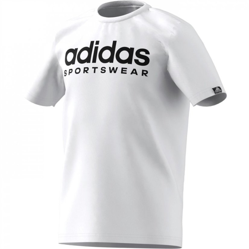adidas Logo T Shirt Junior White Graphic