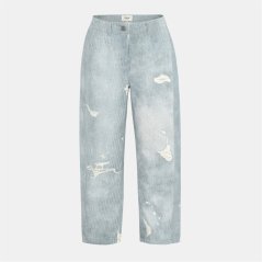 Firetrap Print Jeans Ladies Blue Distress