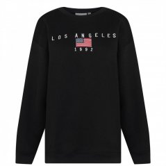 Daisy Street LA Sweatshirt Black Multi