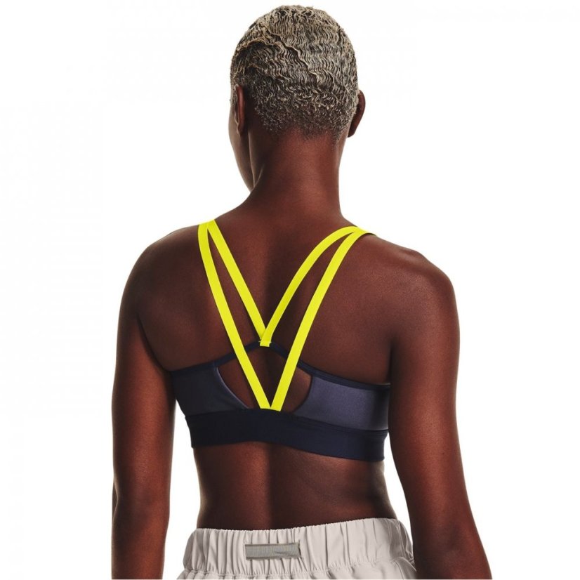 Under Armour Armour Ua Infinity Low Strappy Sports Bra Impact Womens Navy