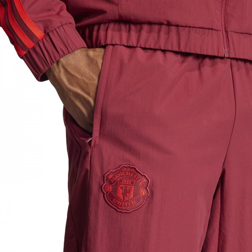 adidas Manchester United Presentation Bottoms 2023 2024 Adults Burgundy 2