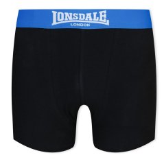 Lonsdale Lonsdale Trunk Shorts 2 Pack Boys Black/Brt Blue