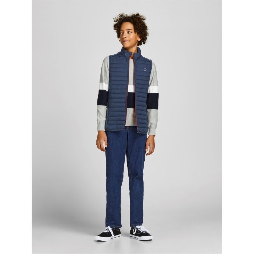 Jack and Jones Kids' Classic Sleeveless Zip Gilet Navy Blazer