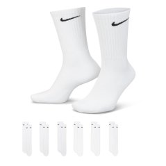 Nike 6-Pack Everyday Cushioned Training Crew Socks White/Black