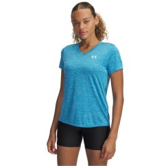 Under Armour Tech™ Twist V-Neck Short Sleeve Womens Ether Blue