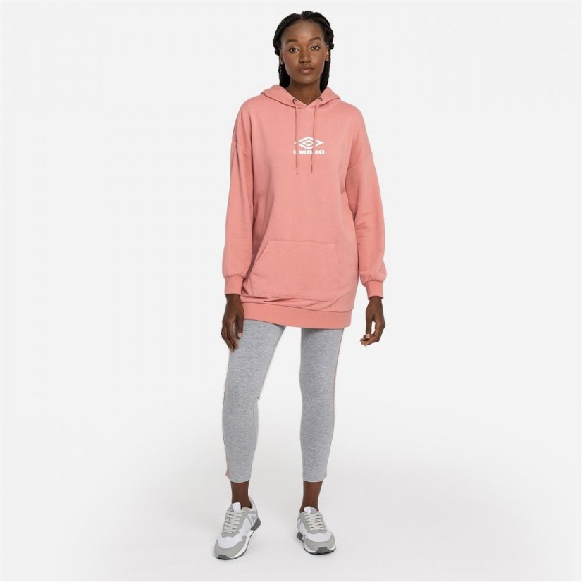 Umbro Oversized Hoodie Dress Womens Rosette / White