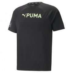Puma Triblend T Shirt Mens Black/Green