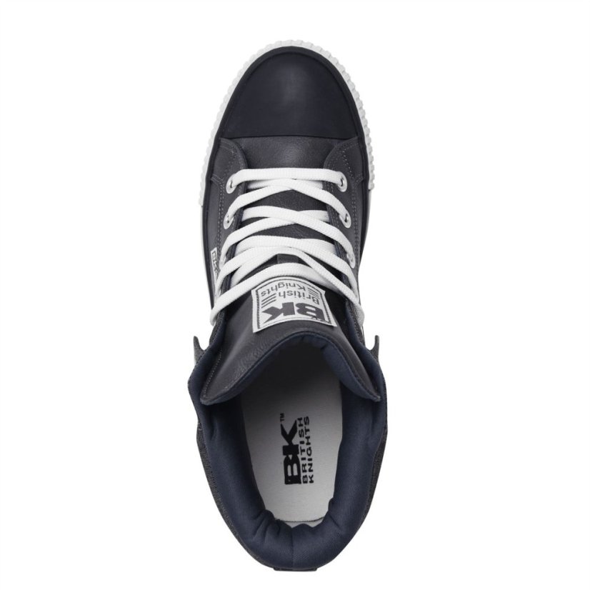 British Knights British Roco Fold PU Mens Shoes Dk Grey/Black