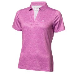 Calvin Klein Golf Women's Short-Sleeve Performance Polo Shirt Orchid White
