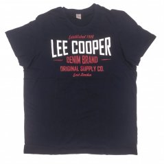 Lee Cooper Logo Vintage T Shirt Mens Navy
