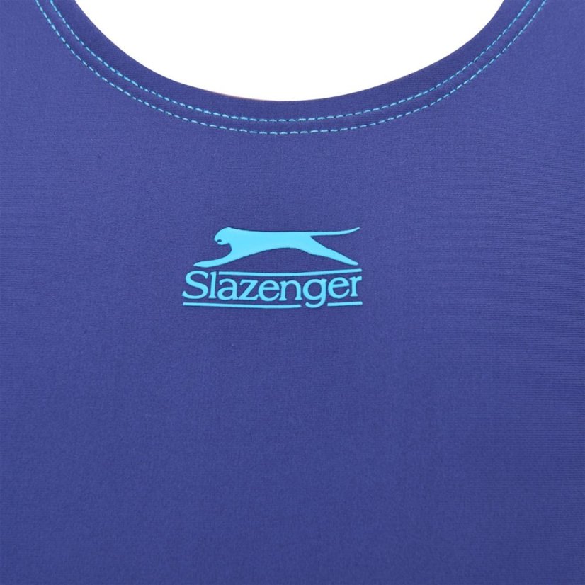 Slazenger Splice Racerback Swimsuit Junior Girls Navy