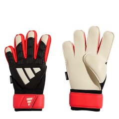 adidas Predator Match Fingersave Goalkeeper Gloves Juniors Black/Red