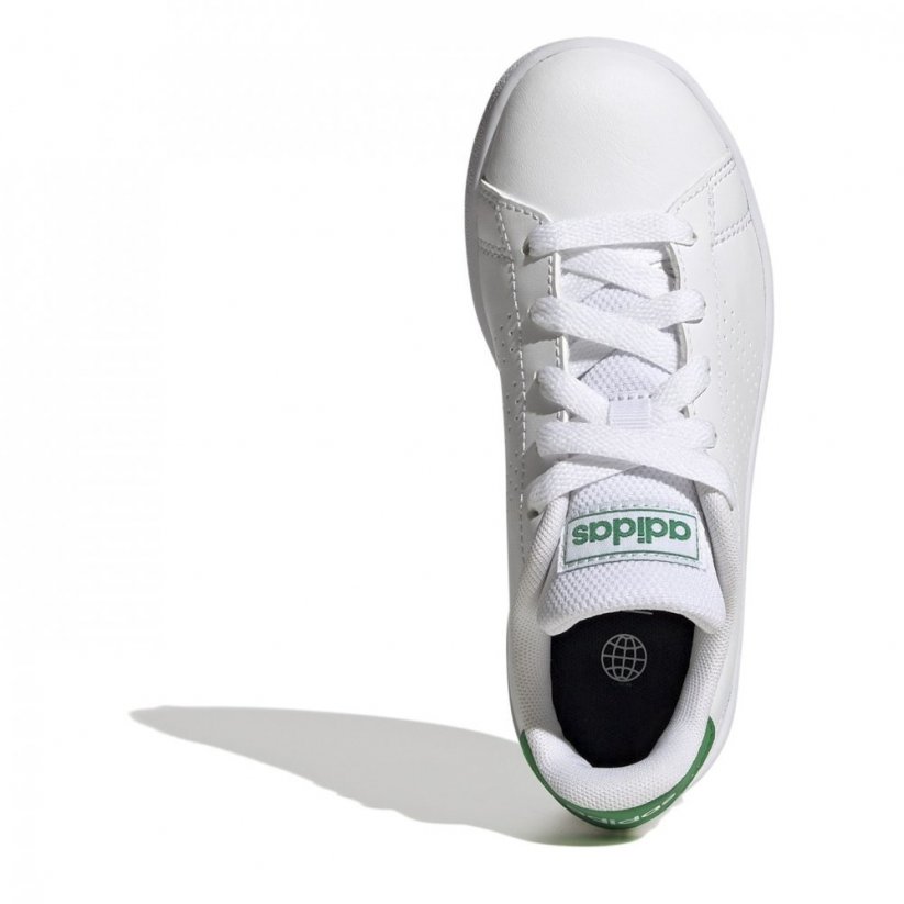 adidas Advantage Lifestyle Trainers Juniors White/ Green