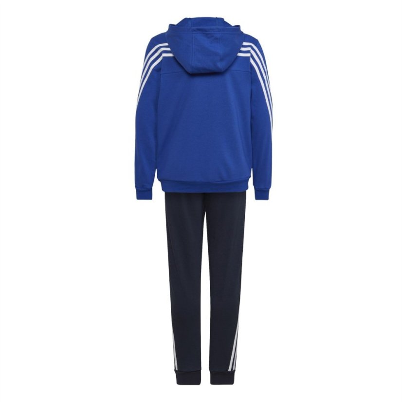 adidas Cotton Tracksuit Childrens Blue/White