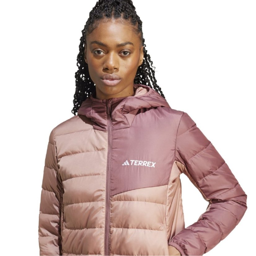 adidas Terrex Multi Light Down Hooded Jacket Beige