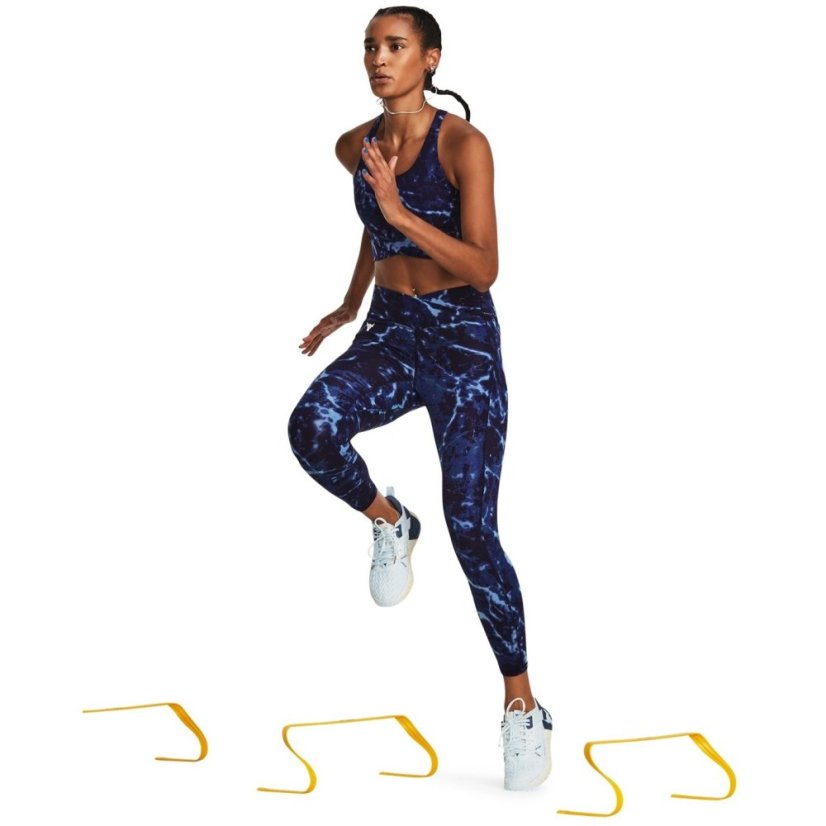 Under Armour Women's Large Crossover Ankle Performance Gym Legging Blue