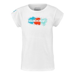 Babolat Kids' Exercise Cotton Short-Sleeve Performance T-Shirt White