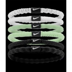 Nike Flex Hair Ties 6pk Wht/VprGrn