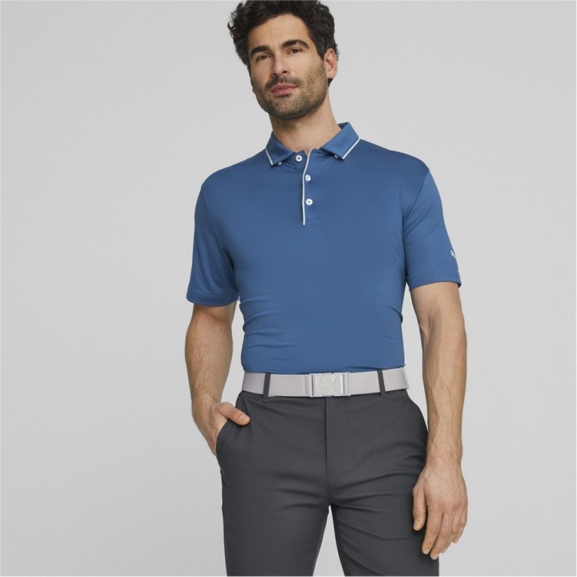 Puma Mattr Bridges Polo Shirt Mens Lake Blue