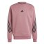 adidas Future Icons 3-Stripes Crew Sweatshirt Mens Prelove Crimson