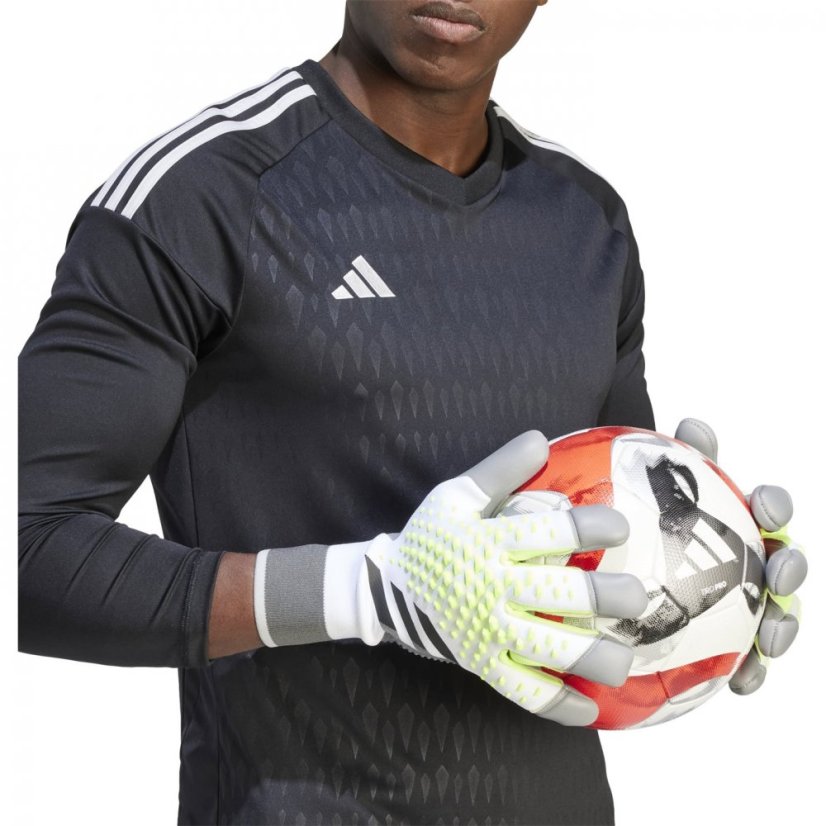 adidas Predator Pro Hybrid Goalkeeper Gloves Wht/Lmn/Blk