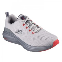 Skechers Engineered Mesh Lace-Up Lace Up Sne Runners Mens Gray/Orange