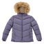 SoulCal Kids' 2 Zip Hooded Long Sleeve Short Puffer Jacket Purple